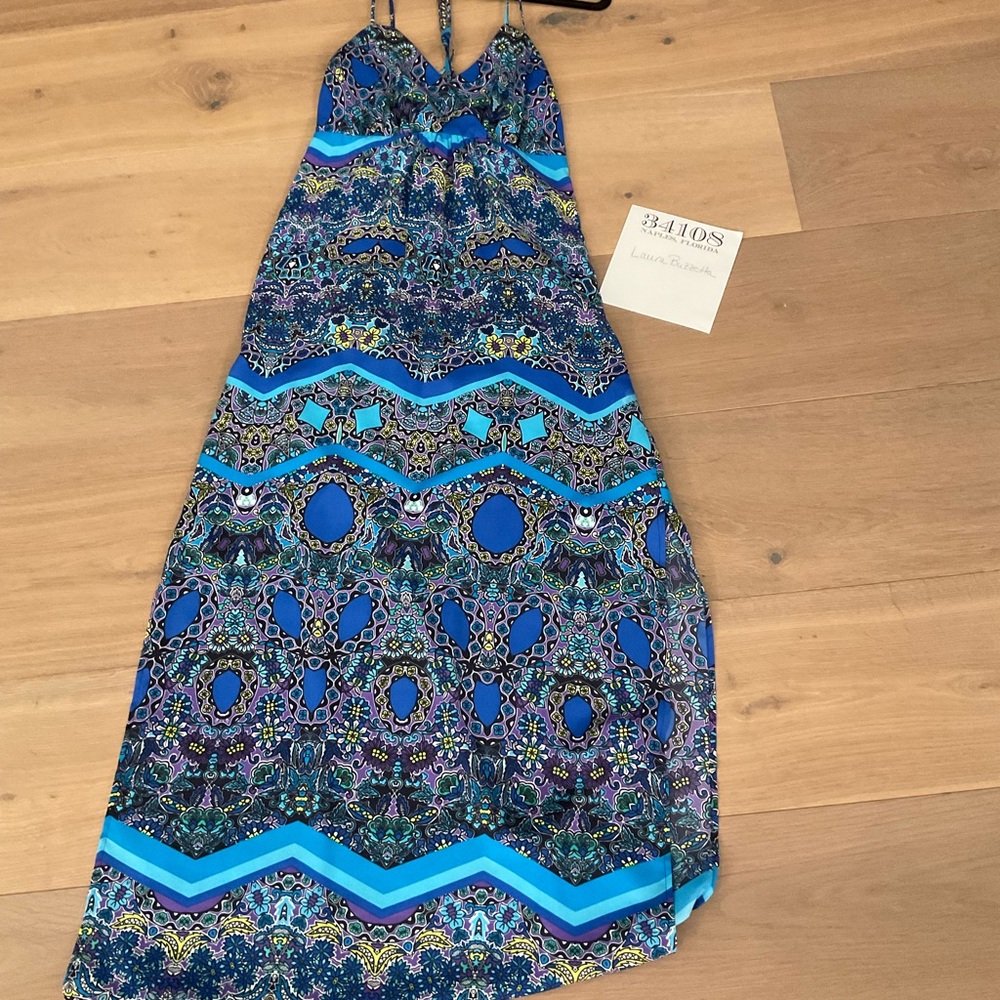 Laundry Blue Patterned Maxi Dress
